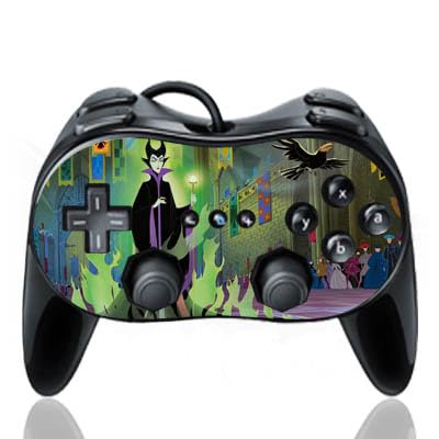 Skin kompatibel mit Nintendo Wii Classic Controller Pro Folie Sticker Maleficent Dornröschen Disney