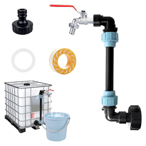 IBC Tank Schwanenhals, IBC Wasserhahn, IBC 3/4" Schwanenhals Auslaufhahn, IBC Container S60x6 3/4 Zoll Wasserhahn, Verlängern Schwanenhals Für 1000L Regenwassertank IBC Tank Verbinder