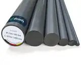 diconfa Hart-PVC Rundstab dunkelgrau AUF Maß - AUSWAHL: Ø 4 x 1000mm - Ø: 3mm bis 100mm - LÄNGE: 50mm bis 1000mm entgratet Kunststoff-stange Vollmaterial Rund-stock robust langlebig UV-stabil