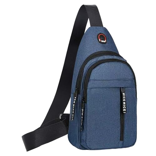 JSTHHTT Gym Shoulder Bags: Sling Bag Damen Klein, Sling Rucksack Damen, Eingurt Rucksack - Sport-Schultertaschen für Herren und Damen, Brusttasche Herren Damen - Ideal für Reisen Sport Freizeit, Blau