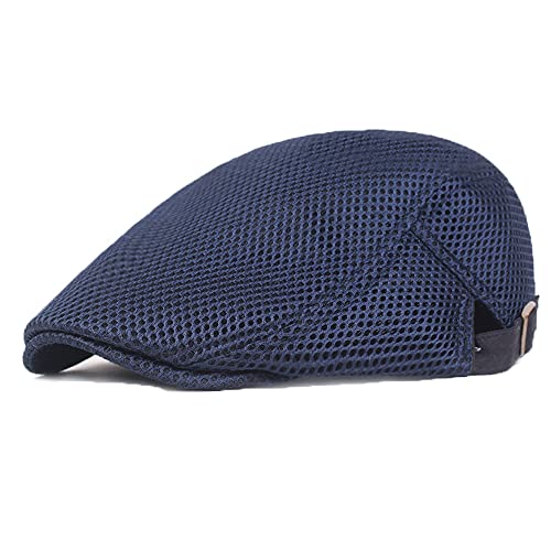 YAMEE Sonnenhut Barett Herren Sommer atmungsaktive Mesh, Schiebermütze Damen,Unisex Beret Schirmmütze Flatcap Sportmütze Gatsby Newsboy Cap, Barette Cap, Größe 56cm-60cm