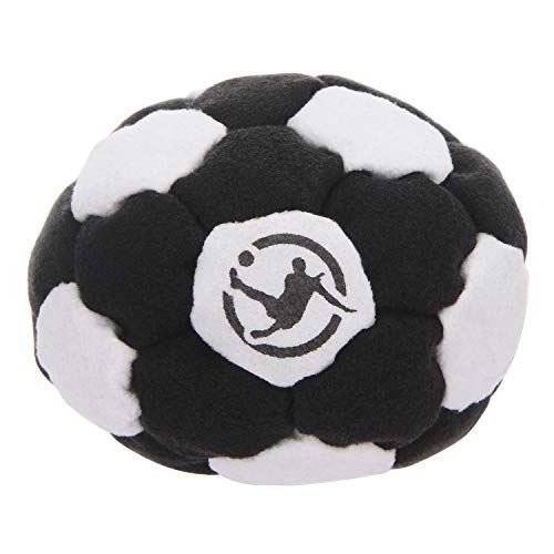 Hacky Sack Footbag mit 32 Paneelen – Modell Precision – FUSSJONGLIEREN - Hergestellt aus Ultra Wildleder (Amara) Kunststoffgewebe, Gefüllt mit EPS-Kunststoffpaletten, Handgenäht