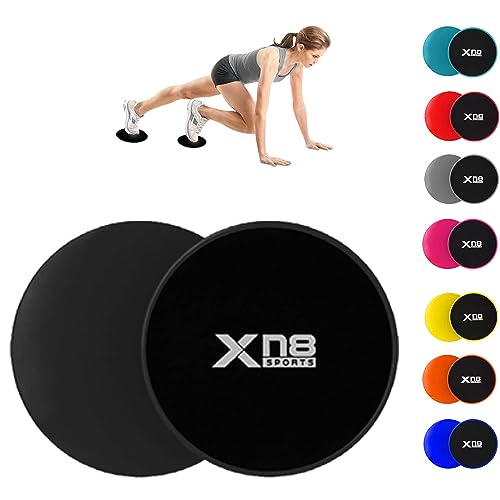 Xn8 Gleitscheiben Fitness Übung core Fitness Scheibe Gym Gliding Discs für Bauchmuskeltraining Übungen Teppich Holzböden für Hause Training, gleitscheibe Sport Slides