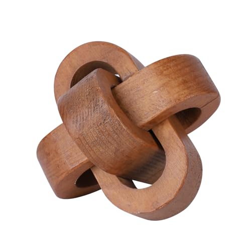 Couchtisch Dekor Holzknoten Bauernhaus rustikal kleines Holz Kettenglieder Dekor Ornamente für Regaltisch Kamin dekorative Accessoires für Wohnzimmer Schlafzimmer Badezimmer Küche Home Office