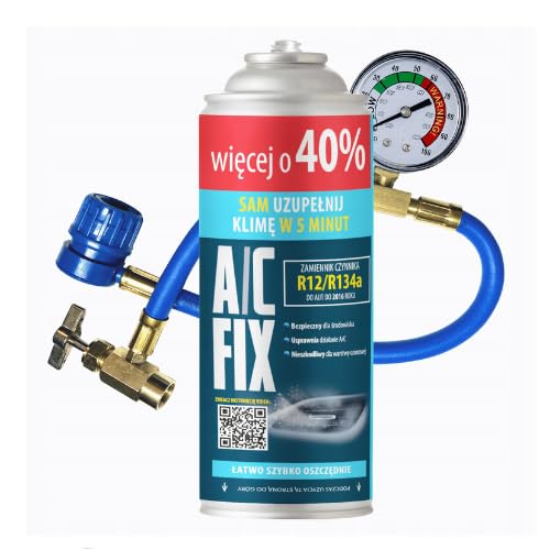 Kältemittel Set R134A Ersatzgas + Füllschlauch mit Manometer Mehr Inhalt Klima