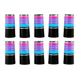 JISADER 10Pcs Golf Aderendhülsen, Golf-Hülsen, Eisen Aderendhülsen mit Single Silber Ring, Iron Ferrules Club Repair Parts für 0.350 Eisen Schaft für Eisenkeil mit konischer Spitze
