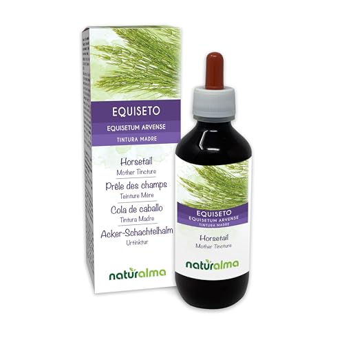 Acker-Schachtelhalm oder Pferdeschwanz (Equisetum arvense) Kraut Alkoholfreier Urtinktur Naturalma - Flüssig-Extrakt Tropfen 200 ml - Nahrungsergänzungsmittel - Veganer