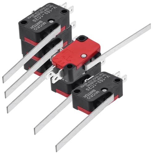 SOLUSTRE 6 Stück Endschalter Set Wasserdichter Moment Druckknopfschalter Mit 2 Mikroschaltern Und Langem Scharnierhebel Für Tür Und Fensterkontakte Ideal Für Elektroinstallationen Und