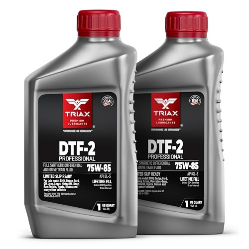 TRIAX DTF-2 Professional 75W-85 GL-5 – Vollsynthetisches Differential- und Getriebeöl für Sperrdifferentiale, Hypoidgetriebe und Antriebsstränge (2 Quart Pack)