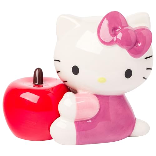 Silver Buffalo Sanrio Hello Kitty 3D Salz- und Pfefferstreuer aus Keramik, 13,3 cm L x 6,6 cm B x 10,2 cm H