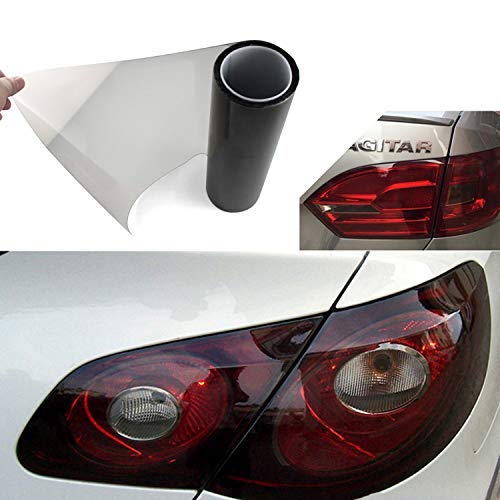 YAOBLUESEA Scheinwerfer Tönungsfolie Auto Folie Rückleuchten Nebelscheinwerfer Aufkleber 200x30cm Schwarz
