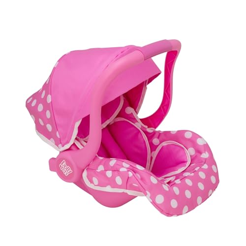 Dolly Tots Puppen Autositz | Komfort Mitführstuhl | Baby Doll Reiseautositz mit Stauraum | Integrierter Riemen für Puppen bis zu 45 cm | Kinderwagen, Kinderwagen und Puppenzubehör | Alter 3+