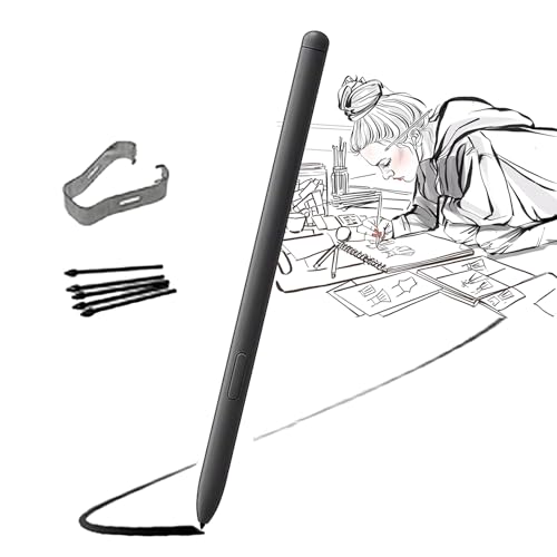 Galaxy Tab S6 Lite S Pen Ersatz für Samsung Galaxy Tab S6 Lite (EJ-PP610), Galaxy Tab S6 Lite Eingabestift Ersatz S Pen + Ersatzspitzen/Spitzen,ohneBluetooth (Oxford-Grau)