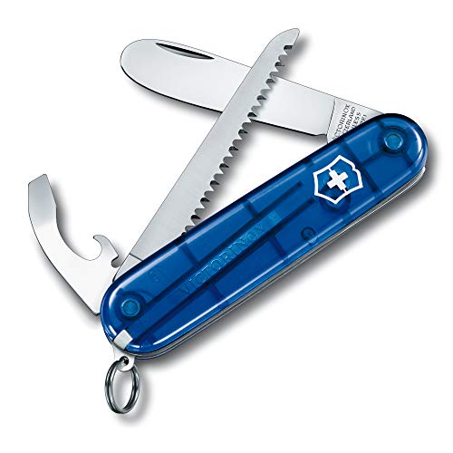 Victorinox Schweizer Taschenmesser Kinder My First, Swiss Army Knife, Multitool, 9 Funktionen, Klinge ohne Spitz, Dosenöffner, Schraubendreher