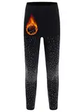 YiZYiF Mädchen Leggings Glitzer Strass Eiskunstlauf Hose Sportleggins Mit/Ohne Fleecefutter Kinder Stretch Tanz Gymnastik Turnhose Sternenhimmel&Fleece 152-176