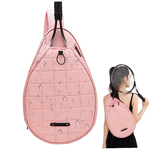 Ruqingg Tennisschlägerbeutel Crossbody Pickleball Bag wasserfeste gepolsterte Badminton -Brust -Schulter -Geldbörse für Männer, die Pickleballpaddel tragen, Badminton Racquet Tennisschläger