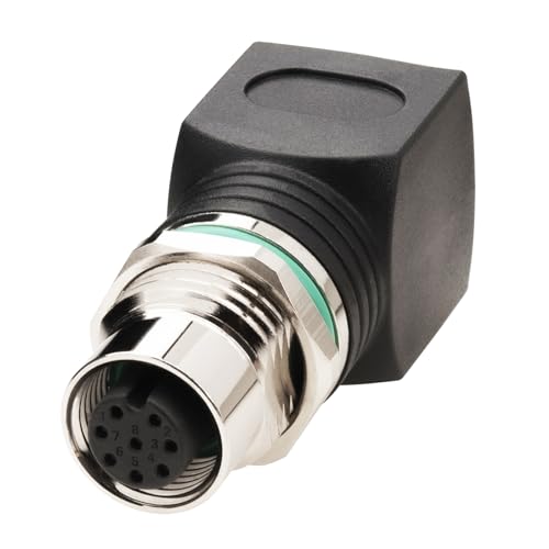 M12 Ethernet auf RJ45 Adapter, Cat6 Cat5 M12 8 pin A Code Weiblich Ethernet Adapter auf RJ45, IP68 Wasserdicht Geschirmter für Outdoor und Industrieanwendungen Basler Cognex Industriekamera Sensor