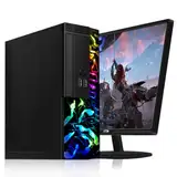 Dell Desktop RGB Gaming PC, Quad Core I5 bis 3,6 GHz, GeForce GTX 750 Ti 4 GB GDDR5, RAM 16 GB, SSD 512 GB, WiFi 600 M, Bluetooth 5.0, Neu 22 Zoll 1080 FHD LED, W10P64 (erneuert)