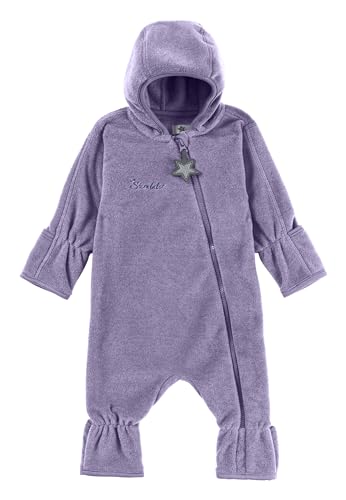 Sterntaler Baby Overall Fleece Mädchen - Jumpsuit aus Microfleece Stickerei, Reißverschluss, sowie Hand- und Fußstulpen - lavendel, 68