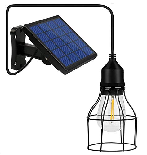 Li-xada Solar Pendelleuchte E27 Außenleuchte Sensitive Light IP65 Wasserbeständigkeit für Garten Hof Terrasse Balkon