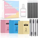 Brow Lifting Set– Prämie Augenbrauen Lifting Set, Semipermanentes brow lamination kit mit 5-mal verwendbare Einzelpackungen für vollere, definierte Brauen, DIY Ihre Brauen zu Heimgebrauch und Anfänger