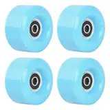 4 Stück Quad-Skate-Ersatz, Inline Skate Teile Räder, Skateboard Rollen 58 * 32mm, Quad Rollschuhe Ersatz Rollen, PU Räder mit Lagern, Longboard Rollen für Außen Innen Doppel Skating Skateboard (Blau)