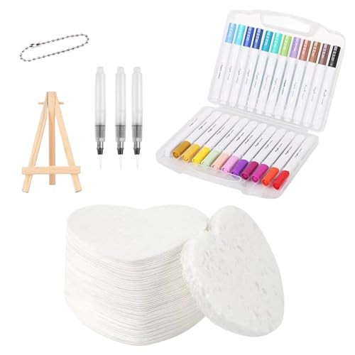 Aufblasbares Malset – Kreative Kunstprodukte, 3D-Textur-Zeichenschwamm, Aquarell-Werkzeugtasche, Geschenk für Erwachsene und Familienprojekte, künstlerischer Ausdruck