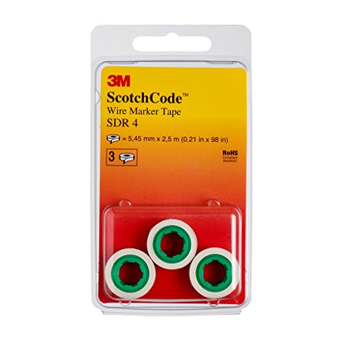 3M ScotchCode SDR-4 Kabelmarkierer Nachfüllrollen, Ziffer 4 (3-er Pack)