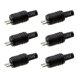 6X DIN Lautsprecher Stecker Kabelanschluss Knickschutz Schraubbar Boxen Adapter