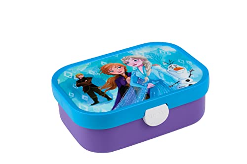 Mepal - Lunchbox Campus - Bento Lunchbox für Kinder - Brotdose mit Bento-Fach & Gabel - Meal Prep Box mit Clip-Verschluss - BPA-frei & Spülmaschinenfest - 750 ml - Frozen 2