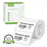 Thermo-Etiketten für Nelko PM220 Etikettendrucker, 50 x 30 mm, Thermo-Aufkleber-Etikett, wasserdicht, Mehrzweck-Etikettenband, 1 Rolle mit 230 selbstklebenden Thermopapier (weiß)