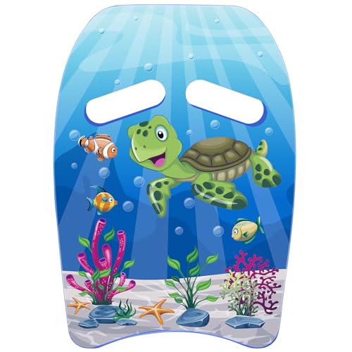 Qetlavee Schwimmbrett Kinder Schwimmen Kickboard mit Griffen Cartoon Muster Schwimmbrett Schwimmhilfe Swimming Training Kickboard mit idealem Auftrieb Schwimm Board Kinder