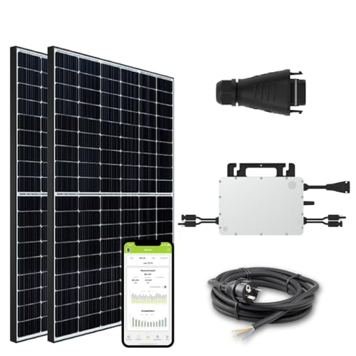 GreenSun Solar - PV 840WP/800W Balkonkraftwerke – Mit JA Solar® 2x420Wp Bifalzial Module und und Hoymiles® HMS-800W-2T Micro-Wechselrichter und BC 5M Kabel