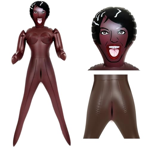 Sadodo Black Aufblasbare Liebespuppe Frau Sexy 155 cm mit 3 Lustöffnungen,Erotik Puppe Liebespuppe Women Gadget Erotik Scherzartikel Stimulierende Party Requisiten Dekoration für Männer,Dunke