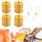 4 Stück Magnetic Kraftstoffsparer, Universal Magnetisches Kraftstoff Benzinsparer, Ferrit Magnetischer Kraftstoffsparer, Magnetic Fuel Saver, Fahrzeug Energiesparer Auto Hilfswerkzeug