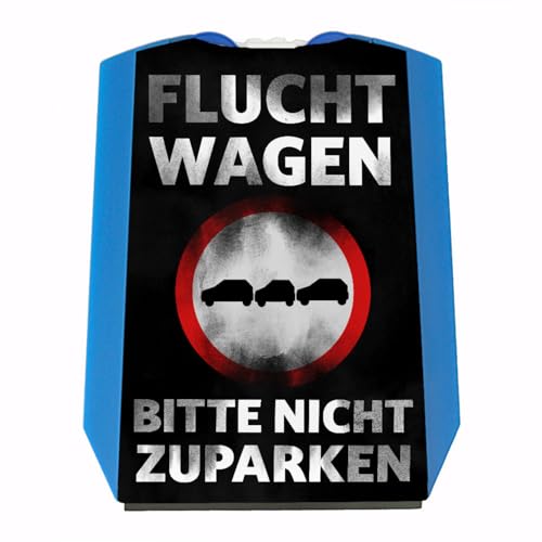 Fluchtwagen - Bitte Nicht zuparken Parkscheibe mit 2 Einkaufswagenchips lustige Parkscheibe als Geschenk für Autofahrer die Sich beschweren zugeparkt zu Werden