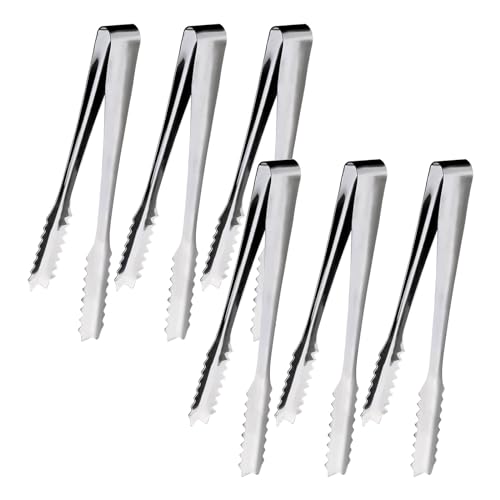 Redamancy 6 Stück Candy Bar Zubehör, Zuckerzange, Candy bar, Candybar Zubehör Set, Küchenzange, Eiszange, Servierzange, Süßigkeiten Zange, für Hochzeit Party Bar Büfett Grill Picknick