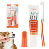 Hunde Zahnpflege Set, Hundezahnbürste Fingerling Wiederverwendbar, Hundezahnpasta Gegen Zahnstein Set,Hundezahnpasta Gegen Zahnstein,Hunde Zahnbürste,Hunde Zahnpflege,hundezahnbürste Set