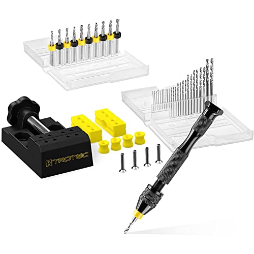 TROTEC - Handbohrer-Set 37-teilig Mini Bohrmaschine - Handwerkzeug für Modellbau, Basteln und Heimwerken