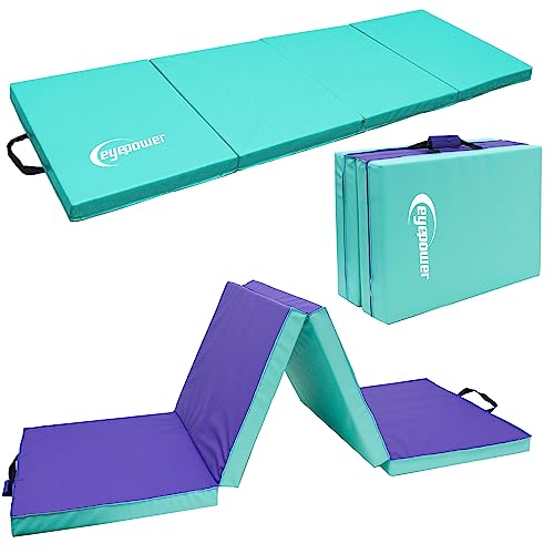 EYEPOWER Dicke 180x60x5 cm Klappbare Turnmatte für Zuhause - Gymnastikmatte 5cm - Weichbodenmatte - Turnmatte Kinder Outdoor Sport Matratze Sportmatte Fitness Matte Yogamatte