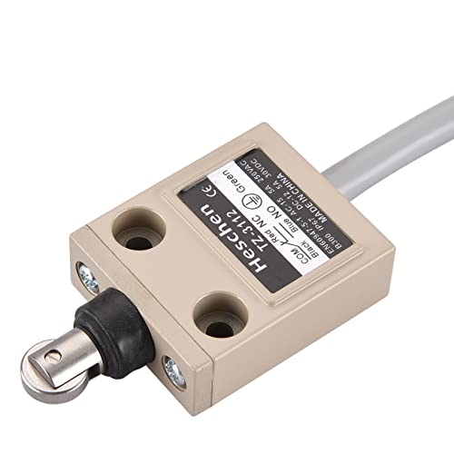 Heschen Kompakter vorverdrahteter Endschalter TZ-3112 versiegelter Roller Plunger SPDT NO + NC Momentary AC 250 V 5 A IP67 wasserdicht