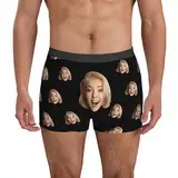 Personalisierte Unterhose Für Männer Valentinstag - Gesicht Benutzerdefinierte Boxershorts mit Foto Lustige Retroshorts Für Herren Valentinstag Weihnachten Geburtstag Geschenk Anpassen Boxer Briefs