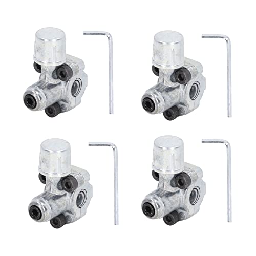 Durchstechventil, 4-teiliges Durchstechventil aus Zinklegierung, 3-in-1-Ventile für 1/4-Zoll-5/16-Zoll-3/8-Zoll-Rohre, sichere Verbindung