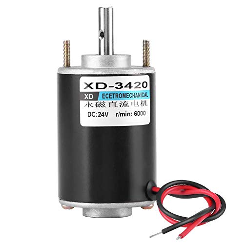 12 / 24V XD-3420 30W Permanentmagnet DC-Motor Hochgeschwindigkeits-CW/CCW-Permanentmagnetmotoren DIY-Generator Hohe Geschwindigkeit MEHRWEG VERPACKUNG socialme-eu(6000 RPM(24V))