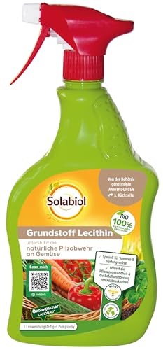 Solabiol Grundstoff Lecithin Spray, anwendungsfertige natürliche Abwehr von Pilzkrankheiten an Pflanzen, 1 l Spray, Gelb