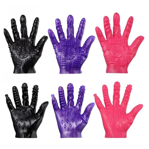 Sex Handschuhe Masturbation Erotischer Finger Für Erwachsene Paare Sex Produkte Handschuhe Sex Shop Spielzeug Handschuhe (Lila-B)