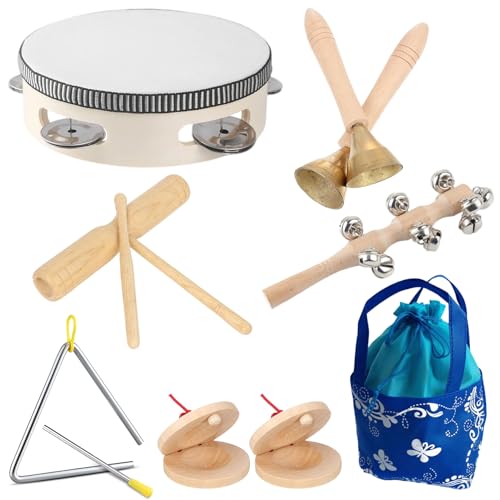 Musikinstrumente für Kinder ab 3 Jahre, Holz Montessori Instrumente Kinder, Percussion Instrumente für Jungen, Mädchen, Geschenke für Kleinkinder