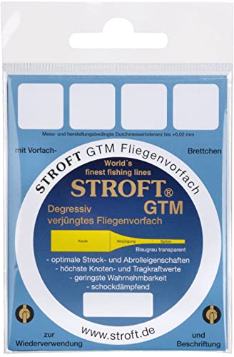 STROFT GTM Fliegenvorfach gezogenes Vorfach 9ft / 280cm alle Stärken (0,17mm - 4X)