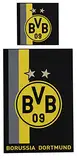 Borussia Dortmund BVB-Bettwäsche mit Streifenmuster (135x200cm), Gelb