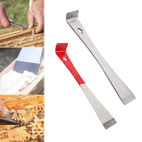 Woodworker's Multi-Purpose Magic, Woodworker's Multi PrybarTool, Multifunktionaler Nagelzieher Kleine flache Brechstange, zum Ziehen, Stemmen, Schaben Mini Pry Bar Scraper Tool (Rot silber)